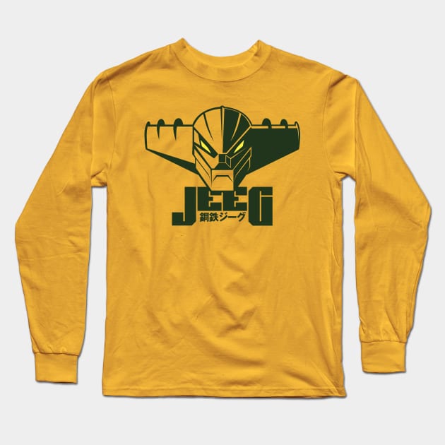 Jeeg Robot Shadow Long Sleeve T-Shirt by Yexart